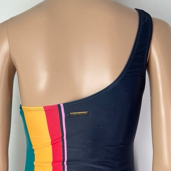 Juicy Couture One Shoulder Black Color Block One Piece Bathing Suit - Picture 7 of 13